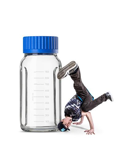 Baffled bottle