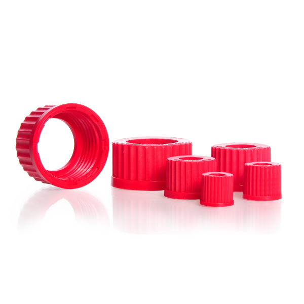 screw cap red with hole