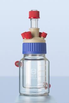 DOUBLE WALLED WIDE MOUTH BOTTLE GLS 80 3 בקבוקי מעבדה דופן כפולה