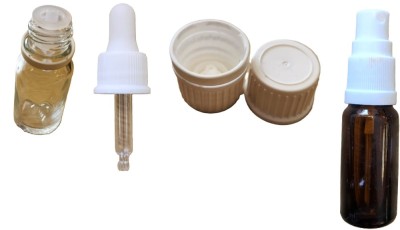 dropping 18mm בקבוקי זכוכית חומים פתח 18