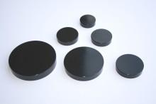 powder jar Black Caps צנצנות זכוכית פקק הברגה