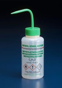 Wash bottle PP mek בקבוקי שטיפה פוליפרופילן