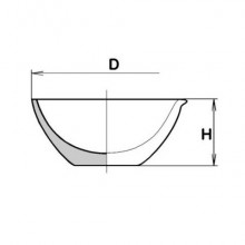 mortar glazed 1 עלי ומכתש חרסינה מוחלק