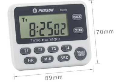 טיימר דיגיטלי 4 ערוצים עם שעון